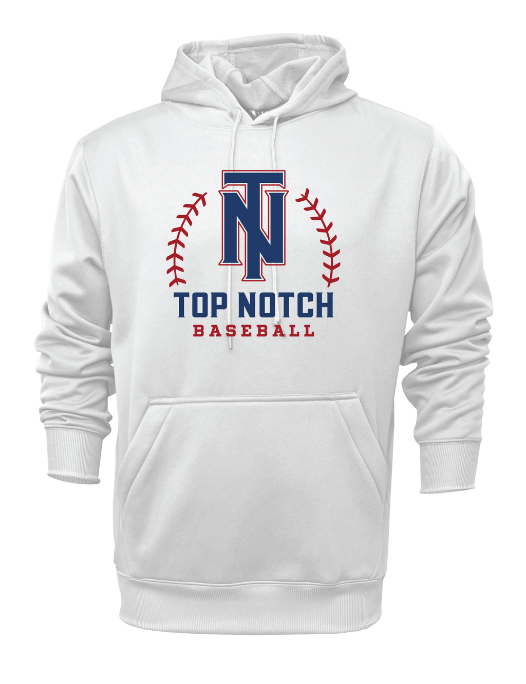 Top Notch Baseball Pullover Hooded Sweatshirt w/ Baseball Seam Logo w/ Name and Number