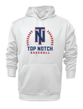 Top Notch Baseball Pullover Hooded Sweatshirt w/ Baseball Seam Logo w/ Name and Number