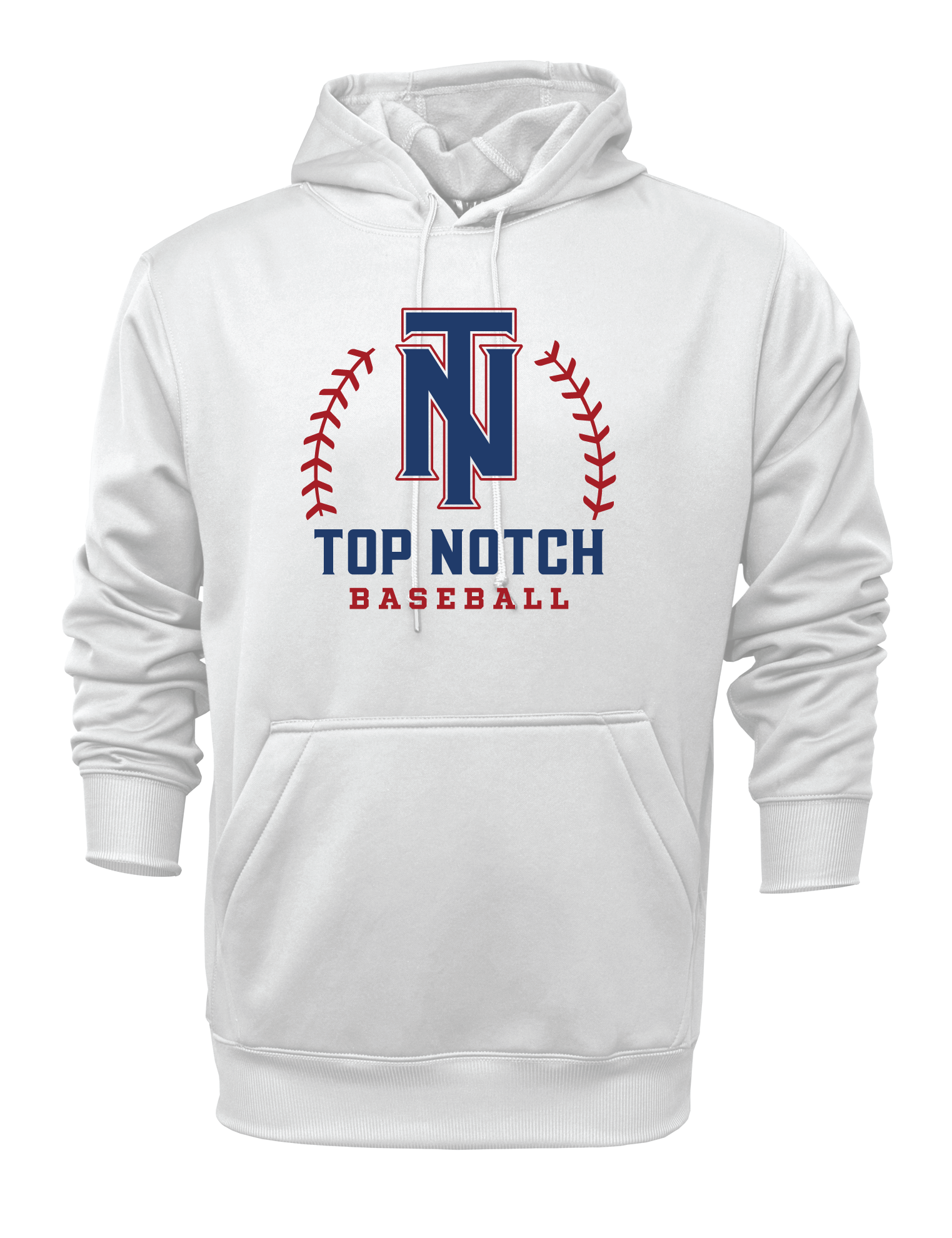 Top Notch Baseball Pullover Hooded Sweatshirt w/ Baseball Seam Logo w/ Name and Number