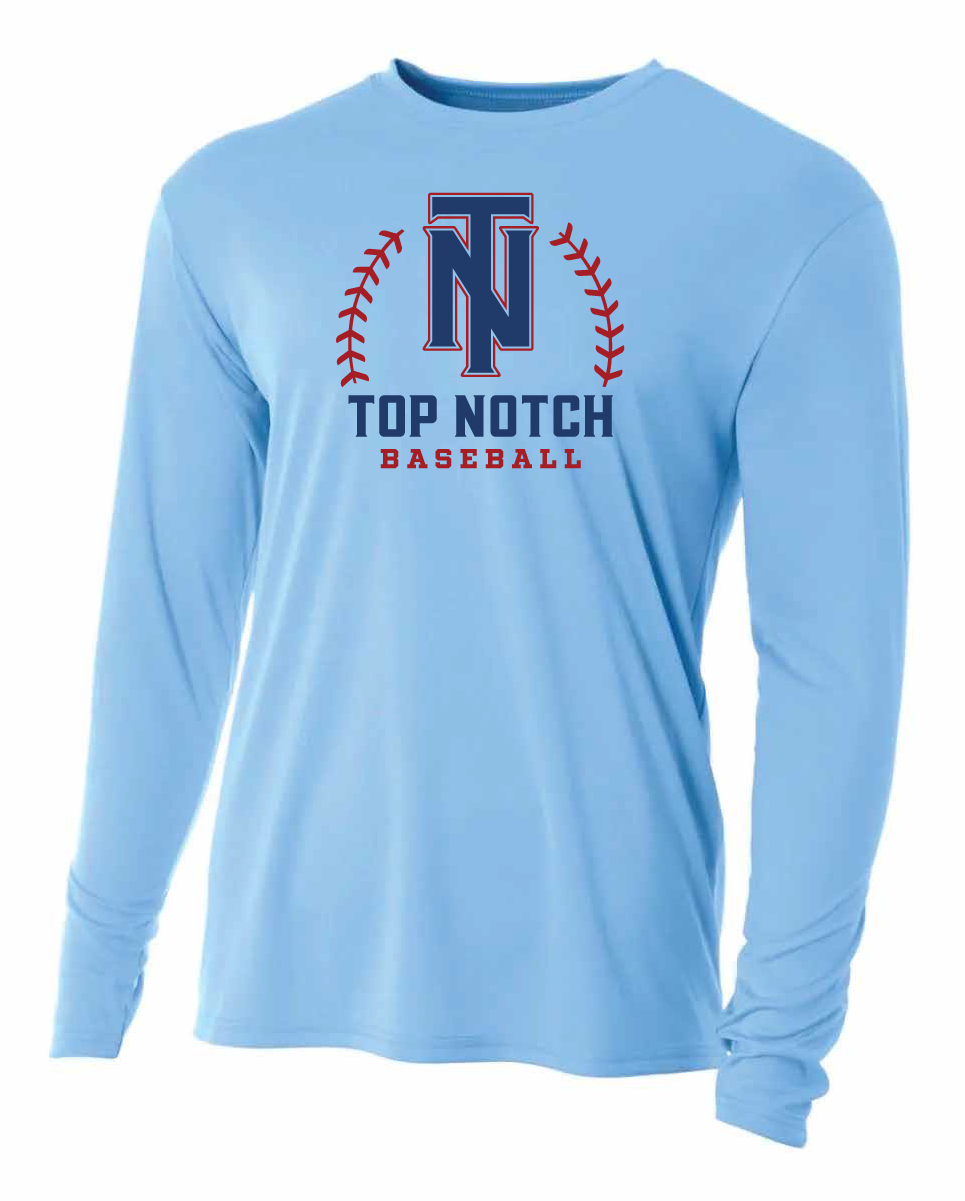 Top Notch Baseball Long Sleeve T-Shirt w/ Baseball Seam Logo
