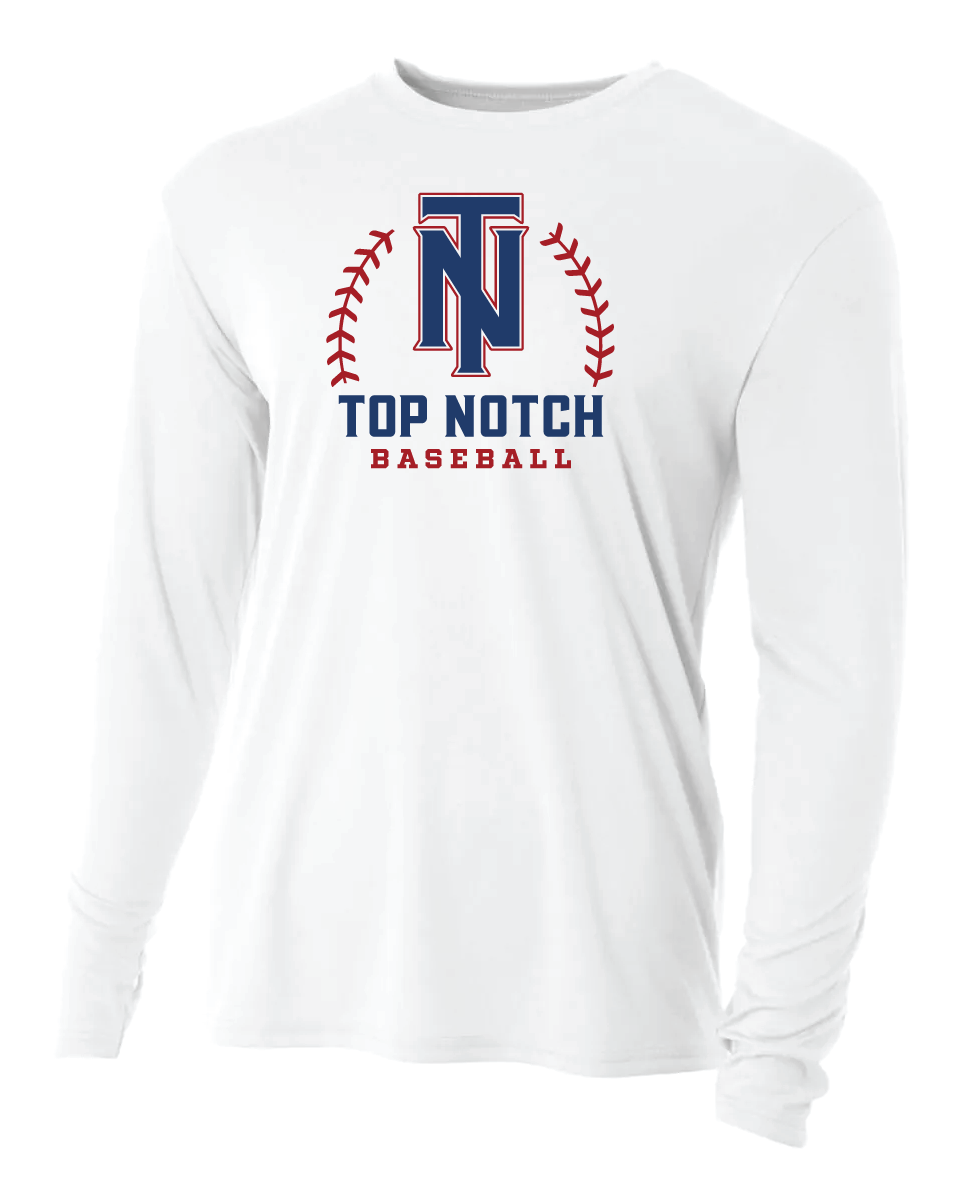 Top Notch Baseball Long Sleeve T-Shirt w/ Baseball Seam Logo