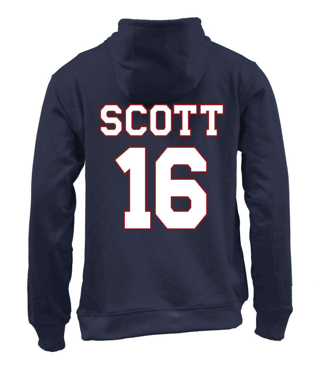 Top Notch Baseball Pullover Hooded Sweatshirt w/ Original Logo w/ Name and Number