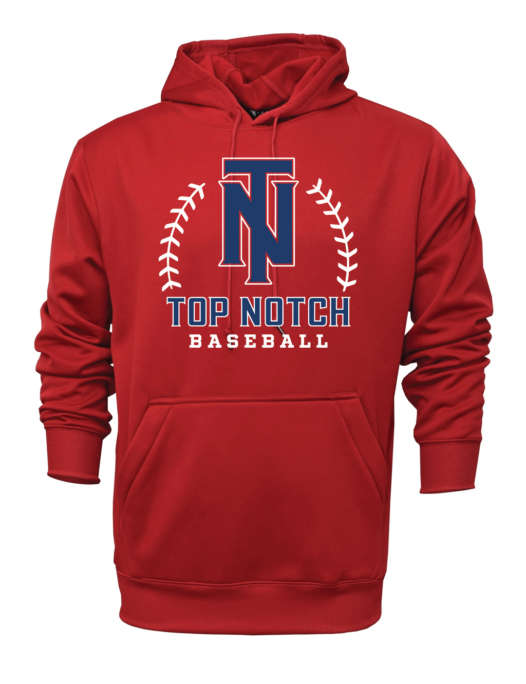 Top Notch Baseball Pullover Hooded Sweatshirt w/ Baseball Seam Logo w/ Name and Number