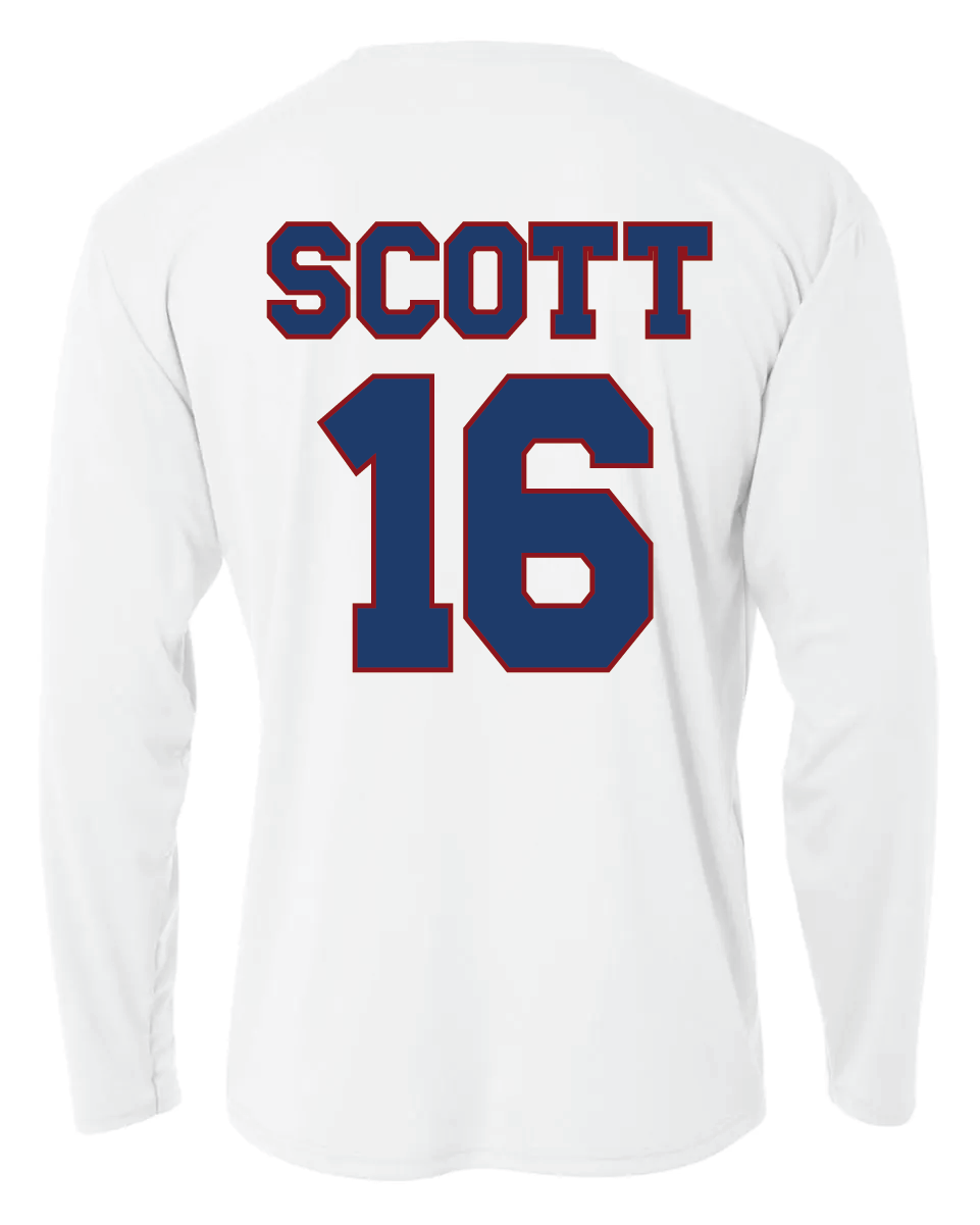 Top Notch Baseball Long Sleeve T-Shirt w/ Original Logo w/ Name and Number